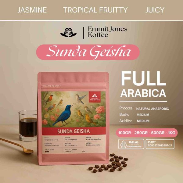 Sunda Geisha Single Origin Full Arabica | Nusantara Coffee
